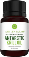 Antler Farms - 100% Pure Wild Caught Antarctic Krill Oil From Cold, Pristine Waters, 60 Softgels Clean, Omega-3 Epa + Dha Supplement W/Astaxanthin, Rapid Absorption Antler Farms - 100% Pure Wild Caught Antarctic Krill Oil From Cold, Pristine Waters, 60 Softgels Clean, Omega-3 Epa + Dha Supplement W/Astaxanthin, Rapid Absorption