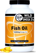 Tgs Triple Strength Omega 3 Fish Oil Supplement - 1260Mg Epa Dha For Men & Women - Burpless, Pure Omega 3 Fatty Acids From Wild Alaska Pollock In Triglyceride Form - 180 Capsules, 90 Servings
