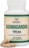 Ashwagandha Capsules, 120 Count (500Mg Extract 20:1 Potency, Equivalent To 10,000Mg Powder) Adaptogen Stress Relief By Double Wood Ashwagandha Capsules, 120 Count (500Mg Extract 20:1 Potency, Equivalent To 10,000Mg Powder) Adaptogen Stress Relief By Double Wood