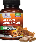Pure Cinnamon Capsules, Certified Organic Ceylon Cinnamon Pills, Non-Gmo, Gluten-Free, Dairy-Free, Sri Lanka Cinnamon Powder Supplement, Best Vegan True Cinnamomum Vitamins, Sugar Free - 60 Capsules Pure Cinnamon Capsules, Certified Organic Ceylon Cinnamon Pills, Non-Gmo, Gluten-Free, Dairy-Free, Sri Lanka Cinnamon Powder Supplement, Best Vegan True Cinnamomum Vitamins, Sugar Free - 60 Capsules