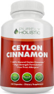 Purely Holistic Ceylon Cinnamon Capsules 1500Mg, 150 Vegan Cinnamon Capsules, 75 Day Supply (25% More Servings), True Sri Lankan Ceylon Cinnamon Supplement Purely Holistic Ceylon Cinnamon Capsules 1500Mg, 150 Vegan Cinnamon Capsules, 75 Day Supply (25% More Servings), True Sri Lankan Ceylon Cinnamon Supplement
