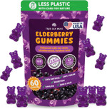 Sea Moss Elderberry Gummies For Adults & Kids - Magnesium, Burdock Root & Bladderwrack  Supports Immune, Boost Energy, Skin & Hair Health, Detox  Made In Usa - 60 Vegan Gummies