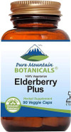 Pure Mountain Botanicals Elderberry Supplement - Vegan Kosher Capsules With 750Mg Organic Elderberry And 200Mg Elderflower Pure Mountain Botanicals Elderberry Supplement - Vegan Kosher Capsules With 750Mg Organic Elderberry And 200Mg Elderflower