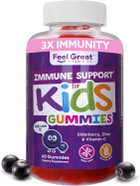 Feel Great Immune Support For Kids | Vitamin C Zinc & Elderberry Gummies For Kids | Sambucus Nigra Immunity Multivitamin For Kids | Vegetarian Multivitamin Gummies | 60 Day Supply Feel Great Immune Support For Kids | Vitamin C Zinc & Elderberry Gummies For Kids | Sambucus Nigra Immunity Multivitamin For Kids | Vegetarian Multivitamin Gummies | 60 Day Supply