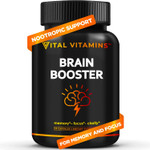Vital Vitamins Nootropic Brain Supplement - For Memory, Focus, Clarity, & Energy - With Ginkgo Biloba, Rhodiola Extract - 30 Capsules Vital Vitamins Nootropic Brain Supplement - For Memory, Focus, Clarity, & Energy - With Ginkgo Biloba, Rhodiola Extract - 30 Capsules