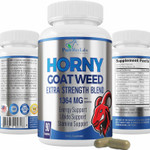 Horny Goat Weed 1590Mg Extra Strength W. Maca, L-Arginine, Ginseng, Boost Performance, Stamina, Energy, Non-Gmo Formula, 90 Capsules