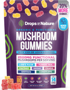Ashwagandha And Lions Mane Mushroom Supplement Gummies - Organic - Reishi, Cordyceps, Turkey Tail, Maitake, Shitake, Chaga - Immune Defense, Boosts Cognitive Performance, Vegan, Low Carb Ashwagandha And Lions Mane Mushroom Supplement Gummies - Organic - Reishi, Cordyceps, Turkey Tail, Maitake, Shitake, Chaga - Immune Defense, Boosts Cognitive Performance, Vegan, Low Carb