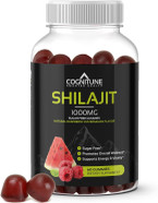 Shilajit Gummies - Pure & Potent Shilajit Supplement, 1,000Mg Per Serving, Sugar-Free Natural Raspberry Watermelon Flavor, Rich In Minerals, Fulvic Acid, Boost Energy, Vitality & Overall Wellness