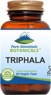 Pure Mountain Botanicals Triphala Capsules 90 Kosher Vegan Caps Now With 500Mg Organic Blend Of Amla Indian Fruit Pure Mountain Botanicals Triphala Capsules 90 Kosher Vegan Caps Now With 500Mg Organic Blend Of Amla Indian Fruit