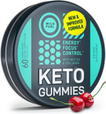 Mct Oil Keto Gummies Collagen Metabolism Booster - Pre Workout Gummy Energy Chews Keto Candy - Physical And Mental Energy, Low Carb, Low Calorie - 60 Cherry Collagen Gummies For Women And Men