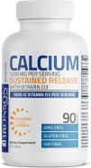 Bronson Calcium 1200 Mg Per Serving Sustained Release With Vitamin D3 1000 Iu Vitamin D3 Per Serving Non-Gmo, 90 Tablets Bronson Calcium 1200 Mg Per Serving Sustained Release With Vitamin D3 1000 Iu Vitamin D3 Per Serving Non-Gmo, 90 Tablets