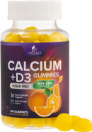 Sugar Free Calcium Gummy Bites Plus 400 Iu Vitamin D3, Bone Health & Immune Support, Supports Bone Strength - Chewable Calcium Nutrition Supplement, Non-Gmo, Orange Flavor Chews - 60 Gummies Sugar Free Calcium Gummy Bites Plus 400 Iu Vitamin D3, Bone Health & Immune Support, Supports Bone Strength - Chewable Calcium Nutrition Supplement, Non-Gmo, Orange Flavor Chews - 60 Gummies