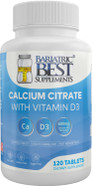 Bariatric Calcium Citrate With Vitamin D3-600Mg Calcium Per Serving, 120 Tablets, Essential For Post-Bariatric Surgery, Formulated Per Asmbs Guidelines For Bypass & Sleeve Patients