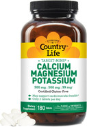 Country Life Target-Mins - Cardiovascular Health Support With Magnesium, Potassium & Calcium, Free-Form Amino Acids, Zinc-Free Electrolyte Supplement Country Life Target-Mins - Cardiovascular Health Support With Magnesium, Potassium & Calcium, Free-Form Amino Acids, Zinc-Free Electrolyte Supplement