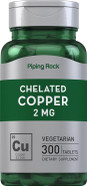 Piping Rock Chelated Copper 2 Mg Supplement | 300 Tablets | Vegetarian, Non-Gmo, Gluten Free Piping Rock Chelated Copper 2 Mg Supplement | 300 Tablets | Vegetarian, Non-Gmo, Gluten Free