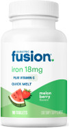 Bariatric Fusion Iron Supplement For Women Quick Melt | Sugar Free Dissolvable Chewable Iron Tablets | Ferrous Fumarate 18 Mg Iron With Vitamin C | Melon Berry | Gluten, Dairy And Soy Free | 90 Count Bariatric Fusion Iron Supplement For Women Quick Melt | Sugar Free Dissolvable Chewable Iron Tablets | Ferrous Fumarate 18 Mg Iron With Vitamin C | Melon Berry | Gluten, Dairy And Soy Free | 90 Count