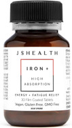 Jshealth Vitamins Iron+ Supplement For Energy Support - Iron Deficiency Pills With Vitamin C And Vitamin B12 - No Nausea - (30 Tablets)