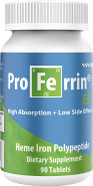Proferrin Es- 10.5Mg Of High Absorbing Heme Iron Polypeptide. Made In The Usa. 90 Tablets. Easy On The Gut. Not Affected By Coffee, Calcium, Or Ppi'S Proferrin Es- 10.5Mg Of High Absorbing Heme Iron Polypeptide. Made In The Usa. 90 Tablets. Easy On The Gut. Not Affected By Coffee, Calcium, Or Ppi'S