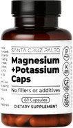 Santa Cruz Paleo Magnesium Potassium Capsules, Magnesium Glycinate And Potassium Citrate, Gluten Free, Keto, Sugar Free, Paleo, For Overall Health, Brain, Muscle, Bone And Energy Support, 60 Capsules Santa Cruz Paleo Magnesium Potassium Capsules, Magnesium Glycinate And Potassium Citrate, Gluten Free, Keto, Sugar Free, Paleo, For Overall Health, Brain, Muscle, Bone And Energy Support, 60 Capsules