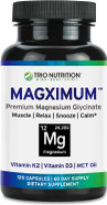 Trio Nutrition Magx Magnesium Glycinate, Vitamin D3, Vitamin K2 & Mct Oil | Chelated Magnesium Supplement | Calm, Relaxation & Recovery | Be Well Rested & Start Your Day With Magximum