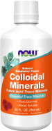 Now Foods Supplements, Colloidal Minerals Liquid, Plant Derived, Essential Trace Minerals, Raspberry, 32-Ounce