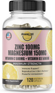 Zinc, Zinc 100Mg, Magnesium Glycinate 150Mg, Vitamin D3 5000 Iu, Vitamin C 500Mg Per Serving, Immune Support, Immune Booster, Zinc Magnesium, Elemental Zinc, Antioxidant Support Zinc, Zinc 100Mg, Magnesium Glycinate 150Mg, Vitamin D3 5000 Iu, Vitamin C 500Mg Per Serving, Immune Support, Immune Booster, Zinc Magnesium, Elemental Zinc, Antioxidant Support