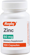 Rugby Zinc 50 Mg, 100 Count Capsules