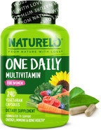 Naturelo One Daily Multivitamin For Women - Energy Support - Whole Food Supplement To Nourish Hair, Skin, Nails - Non-Gmo - No Soy - Gluten Free - 240 Capsules | 8 Month Supply Naturelo One Daily Multivitamin For Women - Energy Support - Whole Food Supplement To Nourish Hair, Skin, Nails - Non-Gmo - No Soy - Gluten Free - 240 Capsules | 8 Month Supply