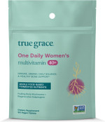 True Grace One Daily WomenâS Multivitamin 40+ Fermented Minerals, Organic Adaptogens & Mushrooms Energy, Immune, Bone, Heart Support - Iron Free, Non-Gmo, Gluten Free, Soy Free - 90 Vegan Tablets