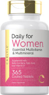 Carlyle Women'S Daily Multivitamin | 365 Tablets | Vitamin And Mineral Supplement | Non-Gmo, Gluten Free Pills