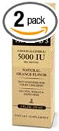 Solgar Liquid Vitamin D3 125 Mcg (5,000 Iu) - 2 Fl Oz, Pack Of 2 - Natural Orange Flavor - Helps Maintain Healthy Bones & Teeth - Immune System Support - Gluten & Dairy Free - 118 Total Servings
