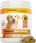 Amazing Turmeric For Dogs Curcumin Pet Antioxidant - Eliminates Joint Pain Inflammation, 90 Bacon Soft Chews Amazing Turmeric For Dogs Curcumin Pet Antioxidant - Eliminates Joint Pain Inflammation, 90 Bacon Soft Chews