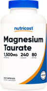 Nutricost Magnesium Taurate 1,500Mg; 240 Capsules - Gluten Free, Non-Gmo, Vegan, 80 Servings Nutricost Magnesium Taurate 1,500Mg; 240 Capsules - Gluten Free, Non-Gmo, Vegan, 80 Servings
