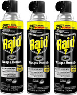 Raid Wasp and Hornet Killer Spray, 17.5 oz (Pack of 3) – Powerful insecticide kills wasps, hornets, and yellow jackets on contact. Long-range spray reaches nests safely. Outdoor use for fast, effective pest control.