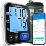 RENPHO Blood Pressure Monitor – Bluetooth-enabled, accurate readings, wide-range cuff for large adult arms, ideal for multiple users & easy home tracking.