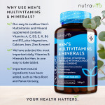 Nutravita Men'S Multivitamins & Minerals - 180 Vegan Tablets Nutravita Men'S Multivitamins & Minerals - 180 Vegan Tablets