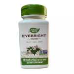 The product image displays a white bottle labeled "Nature's Way Eyebright Herb," containing 100 vegan capsules. The label highlights key features such as "Traditional Herb," "560 mg per 2-Capsule Serving," "Non-GMO Project Verified," and "Vegan." The product image displays a white bottle labeled "Nature's Way Eyebright Herb," containing 100 vegan capsules. The label highlights key features such as "Traditional Herb," "560 mg per 2-Capsule Serving," "Non-GMO Project Verified," and "Vegan."