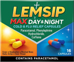 Lemsip Max Day & Night Capsules Paracetamol Cold and Flu 16s