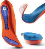Unisex orthopedic sport insoles with EVA shock absorption and breathable arch support for athletic shoes. Unisex orthopedic sport insoles with EVA shock absorption and breathable arch support for athletic shoes.
