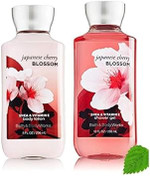 Bath & Body Works Japanese Cherry Blossom Shower Gel (10 Fl Oz) And Body Lotion (8 Fl Oz) Signature Collection (Set Of 2)