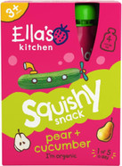 Ella's Kitchen Squishy Snack Pear + Cucumber 3+ Years 4 x 100g