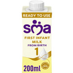 SMA First Infant Baby Milk, Pro from Birth, Ready to Use, Liquid Formula Milk, 200 ml (Pack of 12), Packaging May Vary SMA First Infant Baby Milk, Pro from Birth, Ready to Use, Liquid Formula Milk, 200 ml (Pack of 12), Packaging May Vary