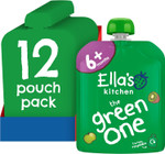 Ella's Kitchen The Green One Organic Smoothie Fruits 90 g (Pack of 12)