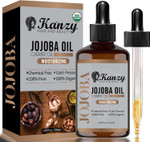 Kanzy Organic Cold Pressed Jojoba Oil 120ml - 100% Pure for Hair, Nails, Eyelash & Eyebrow Growth - Vegan & Cruelty Free for Skin, Face & Body as Carrier, Massage Oil Kanzy Organic Cold Pressed Jojoba Oil 120ml - 100% Pure for Hair, Nails, Eyelash & Eyebrow Growth - Vegan & Cruelty Free for Skin, Face & Body as Carrier, Massage Oil