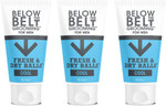 Below The Belt Grooming Fresh & Dry Ball Intimate Deodorant and Anti Chafing Cream For Men, Protects against Sweat, Odour and Chafing, Fresh Scent 2 x 75ml Below The Belt Grooming Fresh & Dry Ball Intimate Deodorant and Anti Chafing Cream For Men, Protects against Sweat, Odour and Chafing, Fresh Scent 2 x 75ml
