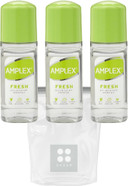 Roll On Deodorant for Men for Lasting Protection. Strong Deodorant for Men on the Go with 3-Pack Amplex Fresh Deodorant 50ml with Bundled with SAESR Cosmetic Bag Roll On Deodorant for Men for Lasting Protection. Strong Deodorant for Men on the Go with 3-Pack Amplex Fresh Deodorant 50ml with Bundled with SAESR Cosmetic Bag