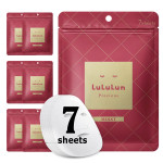 Lululun 7pc Facial Sheet Mask, Hydrating Face Mask Sheet & Moisturizing Face Mask Pack Set for Beauty Skincare, PRECIOUS RED