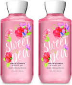 Bath & Body Works Sweet Pea Shower Gel 10 Oz SET of TWO by Bath & Body Works