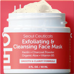 Seoulceuticals Korean Face Scrub - Exfoliating Face Mask Skincare K Beauty Mask For Glass Skin - Kaolin Clay + Charcoal Cream Exfoliant Mask 2Oz Seoulceuticals Korean Face Scrub - Exfoliating Face Mask Skincare K Beauty Mask For Glass Skin - Kaolin Clay + Charcoal Cream Exfoliant Mask 2Oz