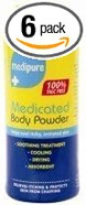3 x Medipure Medicated Body Powder - Helps Cool Itchy, Irritated Skin 100% TALC FREE (200g) - Swan household ® 3 x Medipure Medicated Body Powder - Helps Cool Itchy, Irritated Skin 100% TALC FREE (200g) - Swan household ®